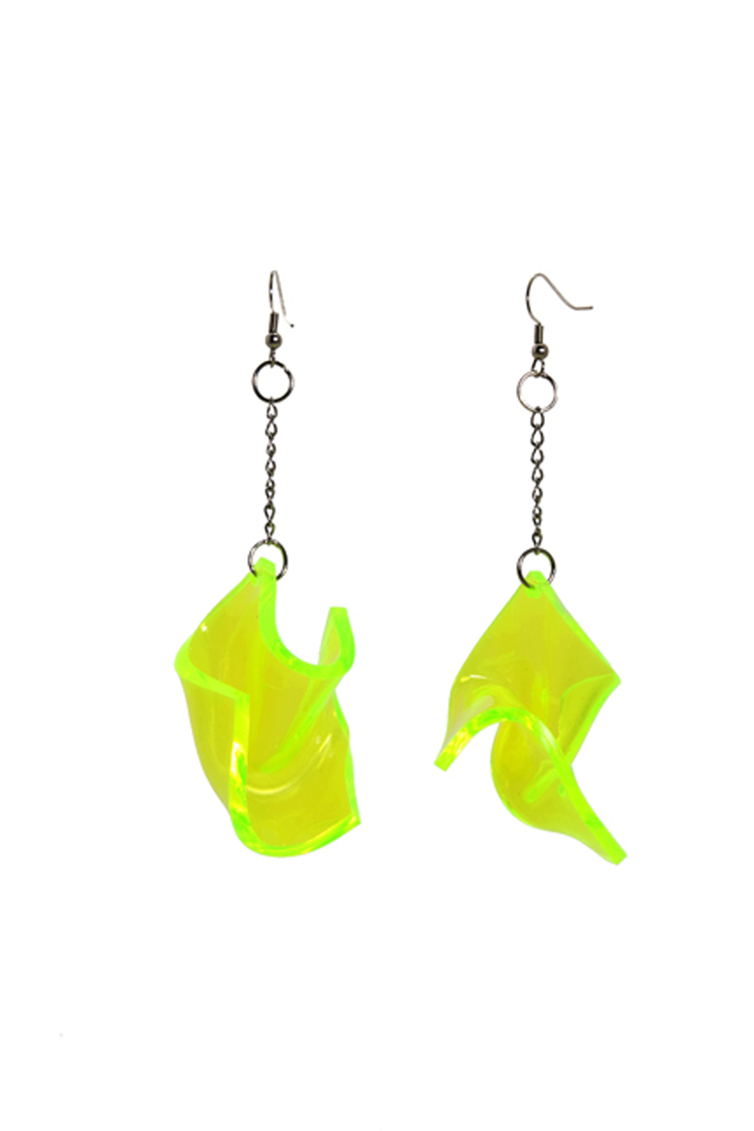 Green neon earrings best sale